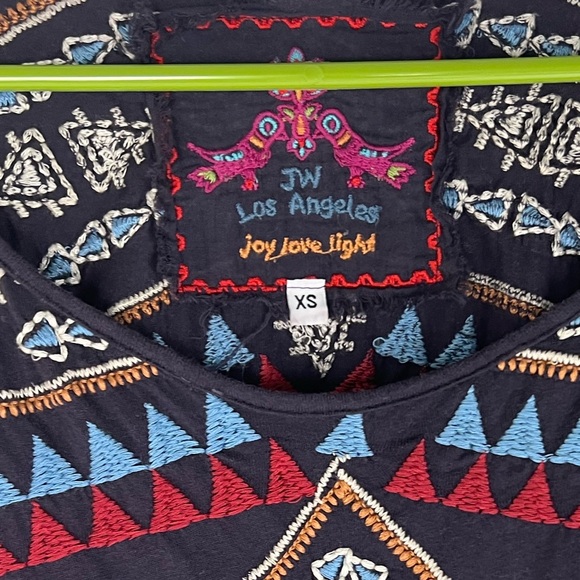 Johnny Was Geometric Patterned Embroidered Oversized Top - Picture 3 of 6